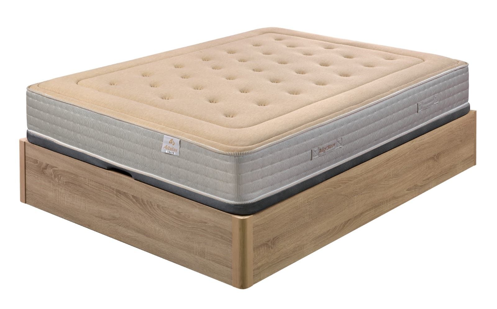 Pack Canape y Colchón de Muelle Ensacado Nature + Viscoelástica 135 - Imagen 1